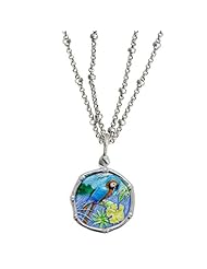 Guy Harvey 25mm Enamel Macaw Double Chain Necklace