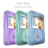 iSkin Duo Case For iPod Nano 3G Pack of 3 (Pastel Pack - Purple, Green, Blue)