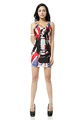 Sexy Polyester/Spandex Summer Sleeveless Sheath General Print Club Dress/Mini Dress  with a Brush/Sweep Train 