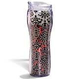 Damask Hourglass Double Wall Travel Mug