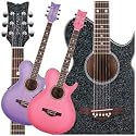 Daisy Rock WildWood Artist Acoustic-Electric Guitar, Pink Burst
