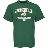 NCAA Russell Jacksonville University Dolphins Green Football T-shirt