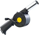 Rosenstein & Söhne Handbetriebenes Grillgebläse für heiße Grillkohle