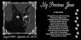 12 x 6 Lazer Gifts Personalized Black Granite Pet Memorial Marker Style Jesse