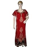 Resort Wear Cotton Dot Floral Print Crimson Red Caftan Kaftan Resort Wear Cotton Dot Floral Print Crimson Red Caftan Kaftan