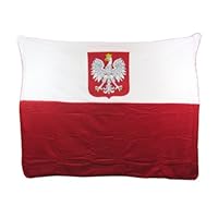 Polish White Eagle Fleece Throw Blanket Poland Coat Of Arms