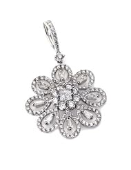 18k White Gold Diamond Pendant with 1.68 Cttw of Diamonds (G-H Color, VS2-SI1 Clarity)