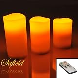Remote Controlled 3pc Vanilla Wax Flameless Candles Set 41461E9NyQL. SL160