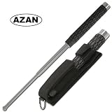 Azan Martial Arts Baton Solid Steel Non Glare 21 Inch