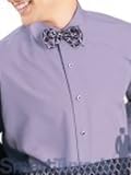 Blow-out! Laydown Collar 100% MicroFiber Tuxedo Shirt Color Sky Wysteria! $26.95