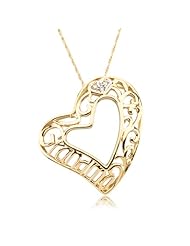 Grandma Heart Pendant In 14 Karat Yellow Gold