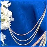14K Tri-Color 3-Strand Sparkle Chain Necklace
