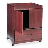 Mobile Deluxe Coffee Bar, 23 x 19 x 30-3/4, Mahogany