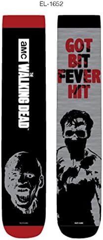 Walking Dead Zombie Women's 2 Pair Knee High Socks Size 4-10 - Got Bit Fever Hit