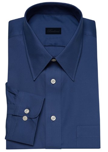 Modern Men’s Cotton Business Dress Shirt Wrinkle Free Poplin Long Sleeve Royal Blue Modern Men’s Cotton Business Dress Shirt Wrinkle Free Poplin Long Sleeve Royal Blue
