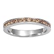 Sterling Silver Eternity Ring - Champagne CZ - 3 mm, Sizes 4-12