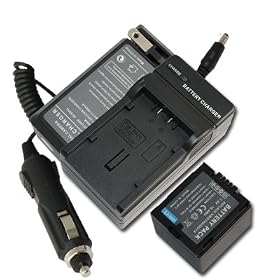 Charger + Battery for Panasonic PV-GS320 MiniDV Camcorder CGA-DU14 by 