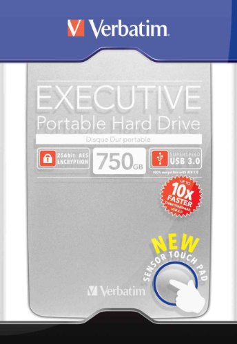 Verbatim Executive II 53051 750GB externe Festplatte (6,4 cm (2,5 Zoll), 5400rpm, 8MB Cache, USB 3.0) silber