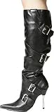 SALE Rebel Hollywood Heels Black Calf PU Size 8