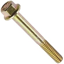 Grade 8 Steel Flange Bolt, Zinc Yellow-Chromate Plated Finish, Hex Head, UNC Threads, Hex Head, Meets IFI-111 (2002)/SAE J429 (1999)/ASTM B633 Specifications, 1/4"-20 Thread Size, 2" Length, Partially Threaded, Pack Of 50