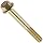 Grade 8 Steel Flange Bolt, Zinc Yellow-Chromate Plated Finish, Hex Head, UNC Threads, Hex Head, Meets IFI-111 (2002)/SAE J429 (1999)/ASTM B633 Specifications, 1/4"-20 Thread Size, 2" Length, Partially Threaded, Pack Of 50