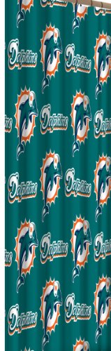 NFL Miami Dolphins 72-Inch-by-72-Inch Shower Curtain