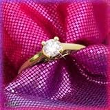14K Yellow Gold .25 CT Fancy Set Diamond Solitaire Ring