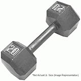 Cap Barbell 100 lb. Solid Gray Hex Dumbbell - Single
