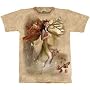 Fairy in Forest Meadow Short Sleeve 100% Cotton T-shirt