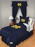 Michigan Wolverines NCAA Queen Size Locker Room Collection Bedroom Set
