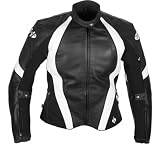 Joe Rocket Aura Ladies Leather Jacket – Black/Black/White – Small Reviews