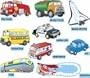 Transportation Set, 22 Shapes, 16"x7", 22 Labels, 1 Header (CPBCD3479) Category: Bulletin Accessories