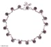 Amethyst anklet, 'Violet Moon' 0.4 W 10.4 L