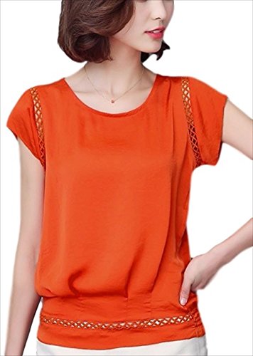 (フムフム) fumu fumu 2016 ブラウス 6色 ( さらさら シフォン ) 軽め 通勤 OL ゆったり オシャレ 半袖 夏 秋