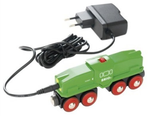 Childrens Toyshop  Toys : BRIO 33249 Wooden Railway System: 8 Wheel Rechargeable Engine
