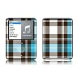 Turquoise Plaid Design Protective Decal Skin Sticker for Apple iPod nano 3G (3rd Generation) 4GB/ 8GB Player