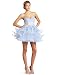 Betsey Johnson Women's Clear Skies Strapless Dress, Sky-Blue, 10