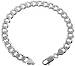 Sterling Silver Italian Curb Cuban Link Necklace Chain 8mm (5/16 in.) Medium Heavy Nickel Free, sizes 7 - 30 inch