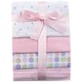 Luvable Friends 4-Pack Flannel Receiving Blankets, Pink