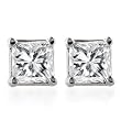 10k Gold, Princess-Cut, Diamond Stud Earrings (1/10 cttw, IJK Color, I2-I3 Clarity)