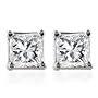 14k Gold, Princess-Cut, Diamond Stud Earrings (1/3 cttw, I-J Color, I1-I2 Clarity)