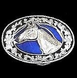 Pewter Belt Buckle - Small Horse Head
