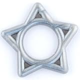 One Silicone Star O-Ring: 14g Silver