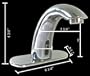 New Chrome Hands Free Automatic Electric Sensor Faucet