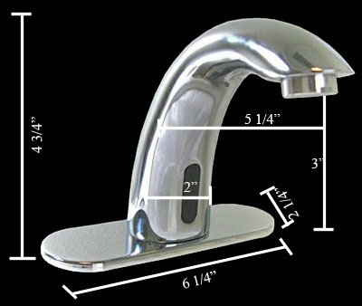 New Chrome Hands Free Automatic Electric Sensor Faucet