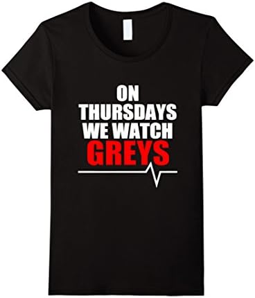 Women's On thursdays we watch grey t shirt Small Black