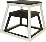 Ader Plyometric Platform Box Set- 18" Black, 24" White Finish
