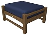 IMAGE OF Trex Outdoor Furniture Rockport Club Tree House Ottoman with Navy Sunbrella Cushion