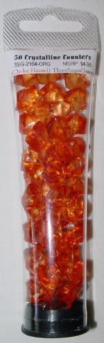 Three Sages Games: 50 Orange Crystalline Counters