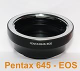 Pentax 645 Lens To Canon EOS EF body Adapter 7D 550D 500D 1000D 450D, 400D, 350D, 300D, 50D, 40D, 30D, 20D, 10D and 5D Mark 5D mark II IDs etc